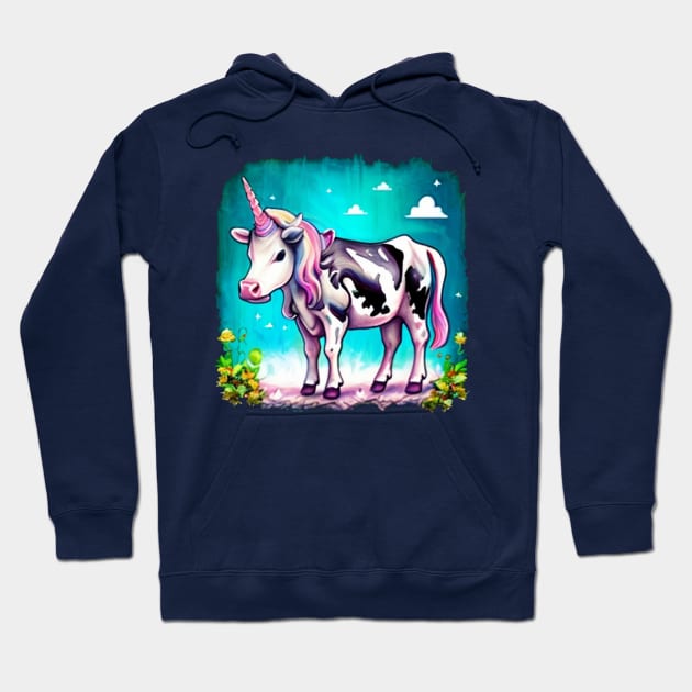 Cow. Unicorn. Moooo-nicorn. Hoodie by donovanh